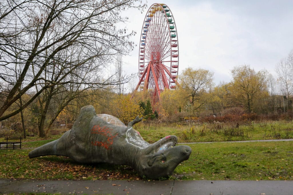 Opuštěný zábavní park v Berlíně