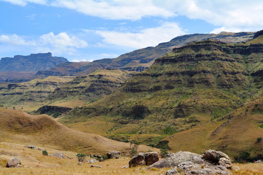 království Lesotho stopy dinosaurů