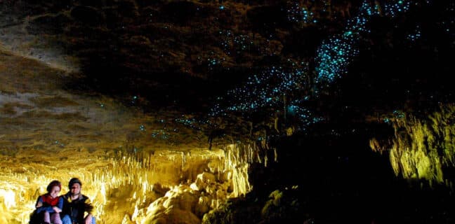 Jeskyně zářících červů Nový Zéland