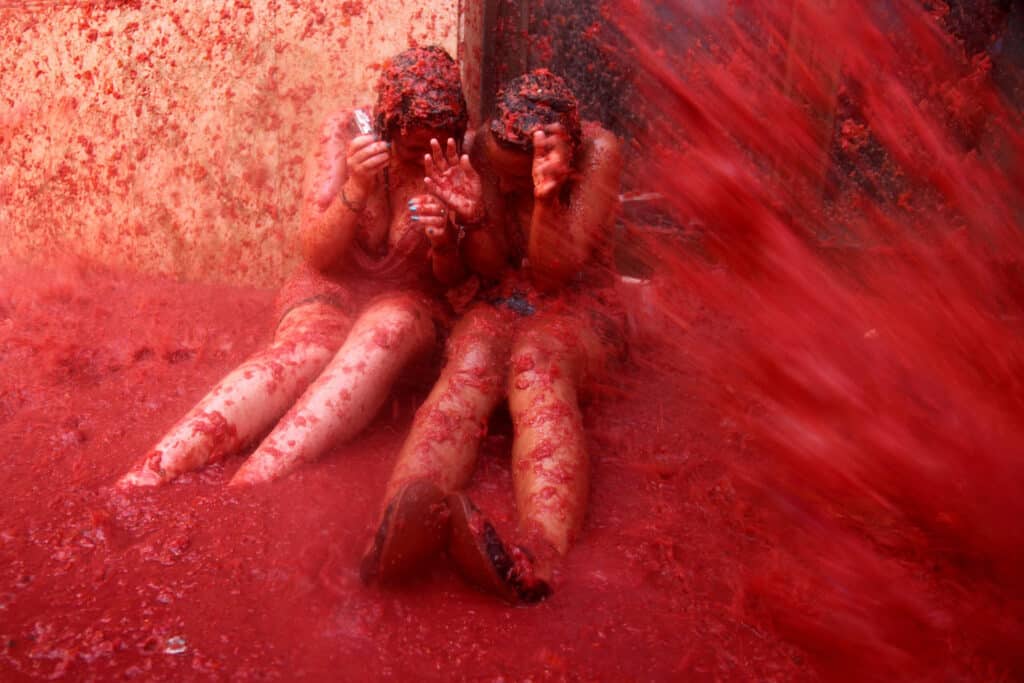 rajčatová bitva La Tomatina Španělsko